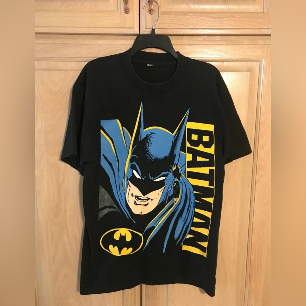 Super Rare Collectible Vintage Mens 1989 Authentic Black Batman Movie T-shirt